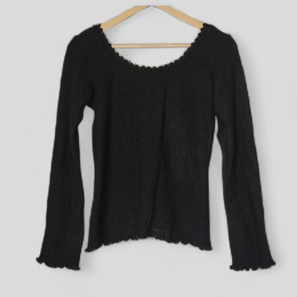 LA MESA Alpaca Blend Long sleeves Crewneck Top, size M